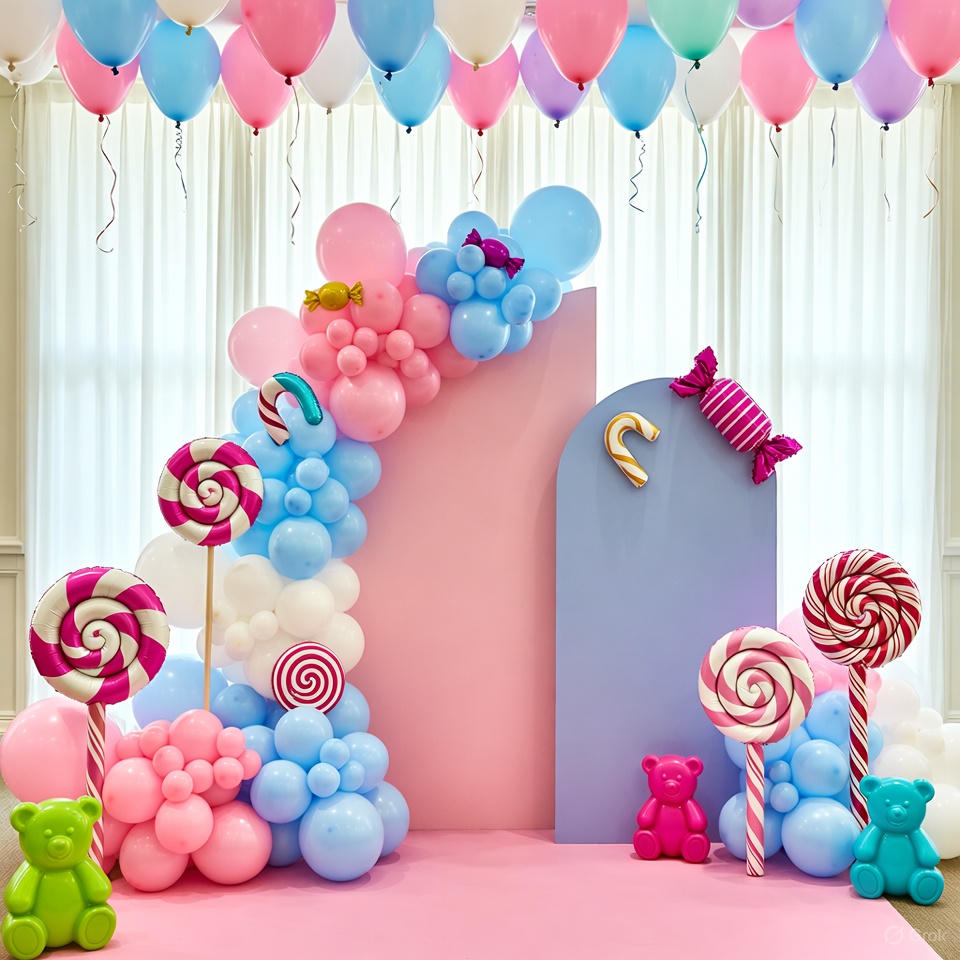 Candy Theme Balloon Arch