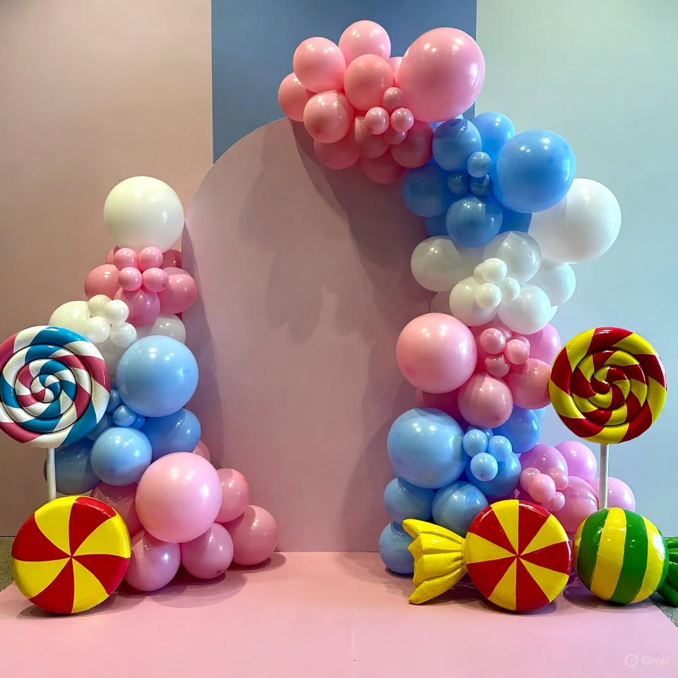 Candy Theme Balloon Arch - Image 2