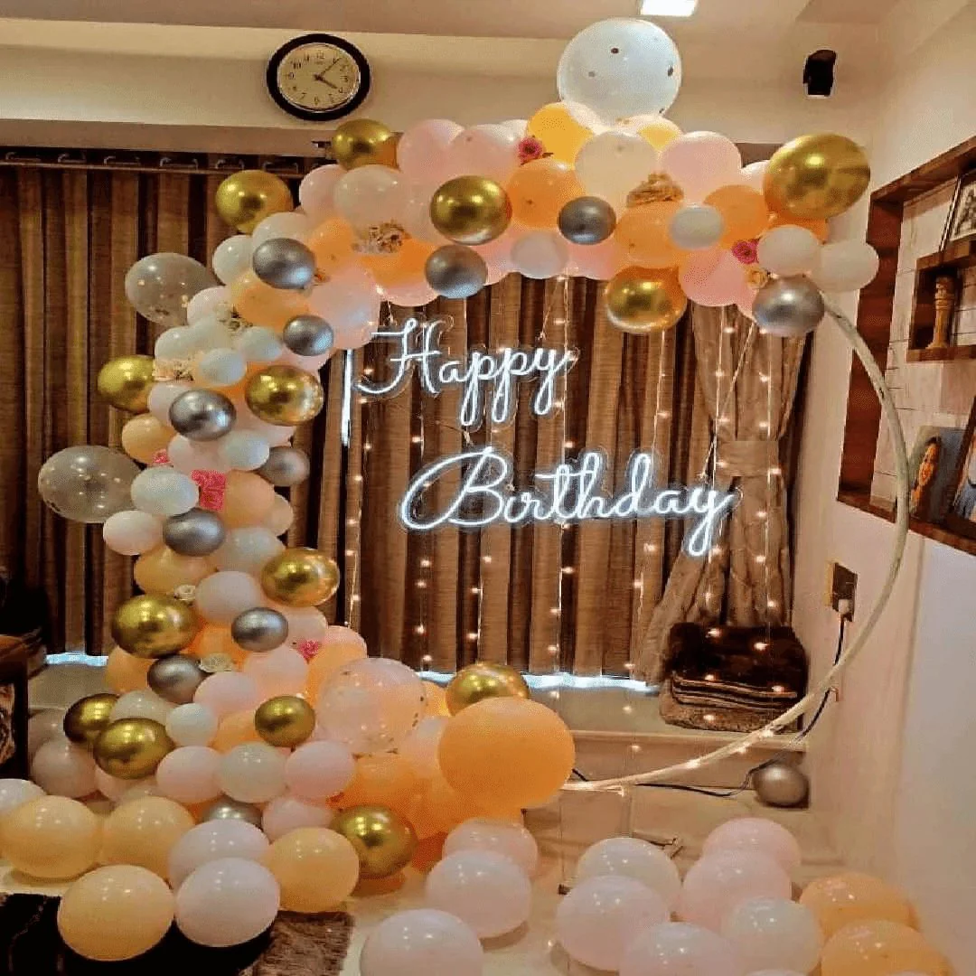 Romantic Anniversary Neon Light Ring Decoration