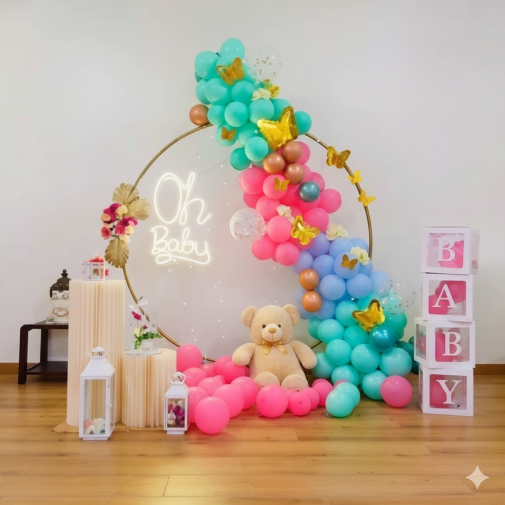 Oh Baby Neon Light Baby Shower Decoration