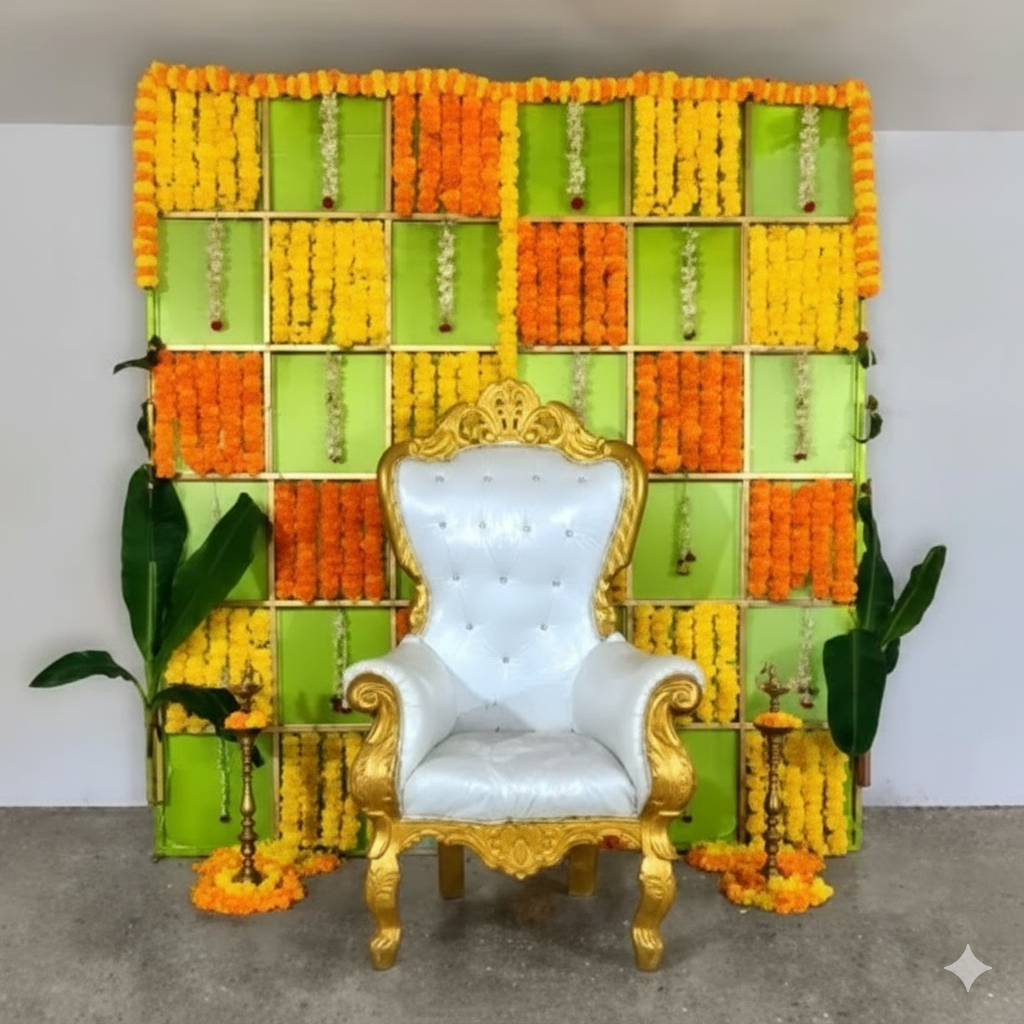 Traditional Seemantham Flower Decoration