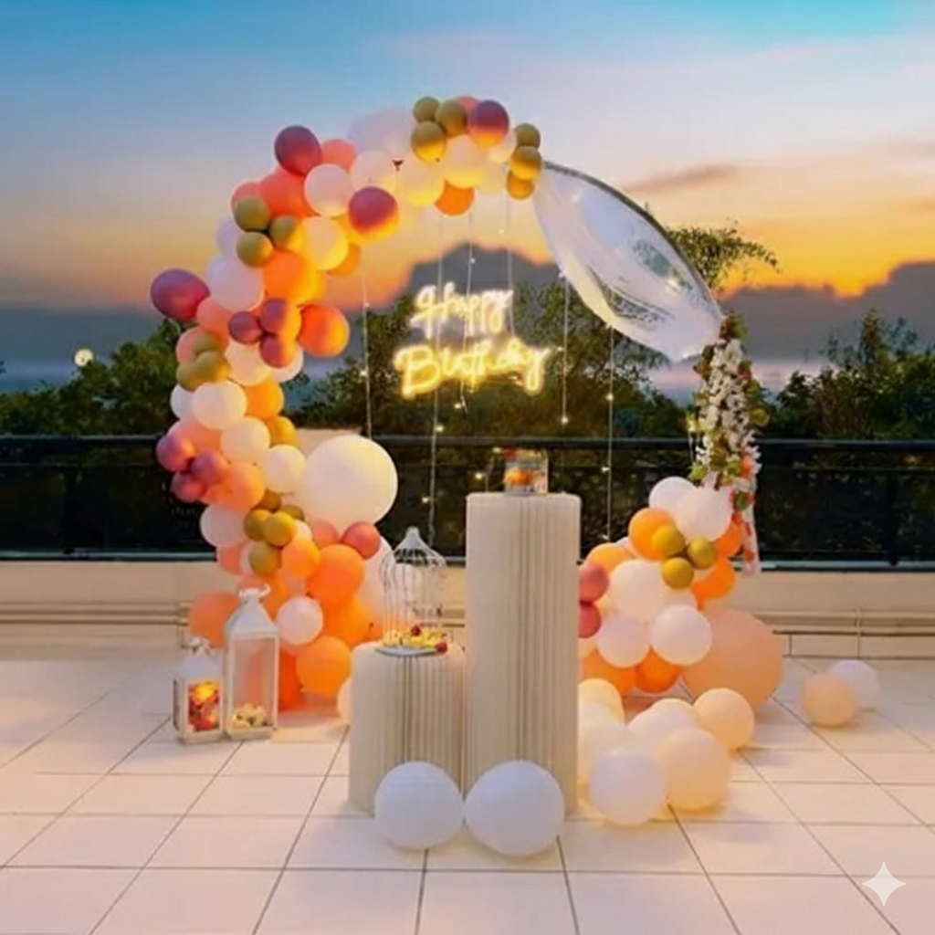 Amazing Birthday Neon Light Ring Decoration