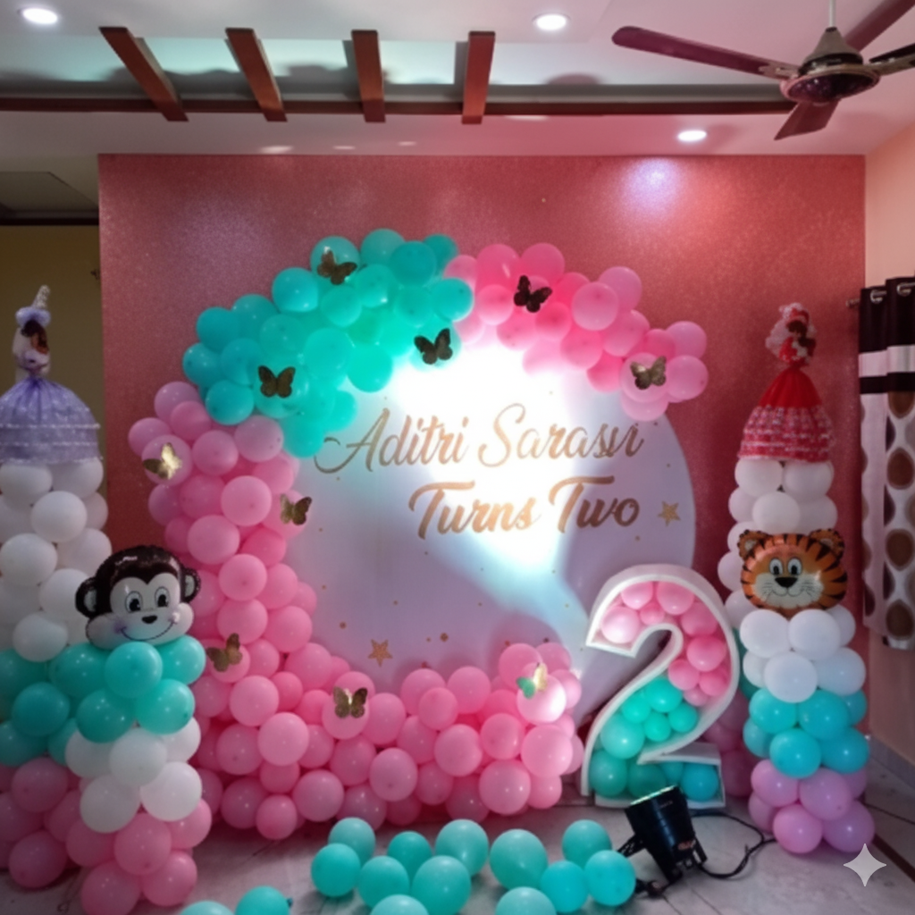 Barbie and Butterfly Theme Birthday Decor