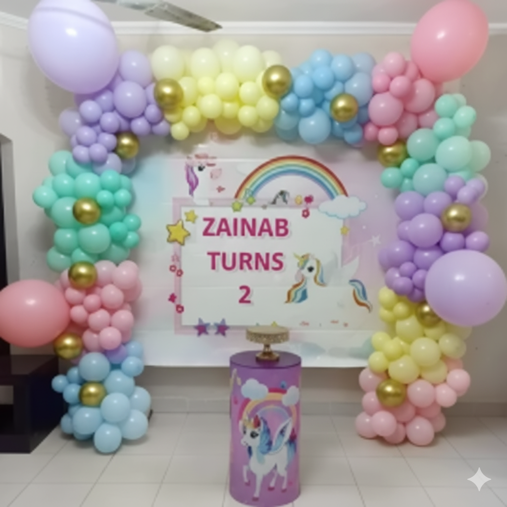 Pastel Rainbow Theme Decor with Flex