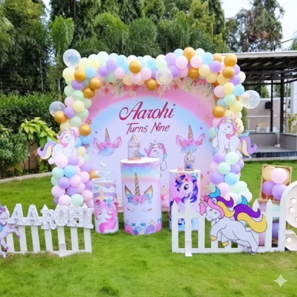 Pretty Unicorn Theme Birthday Decor