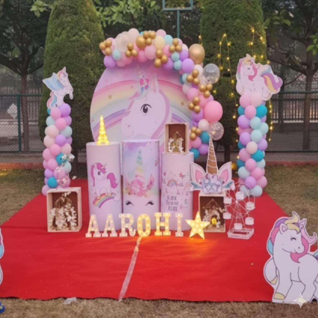 Unicon Theme Outdoor Birthday Decor