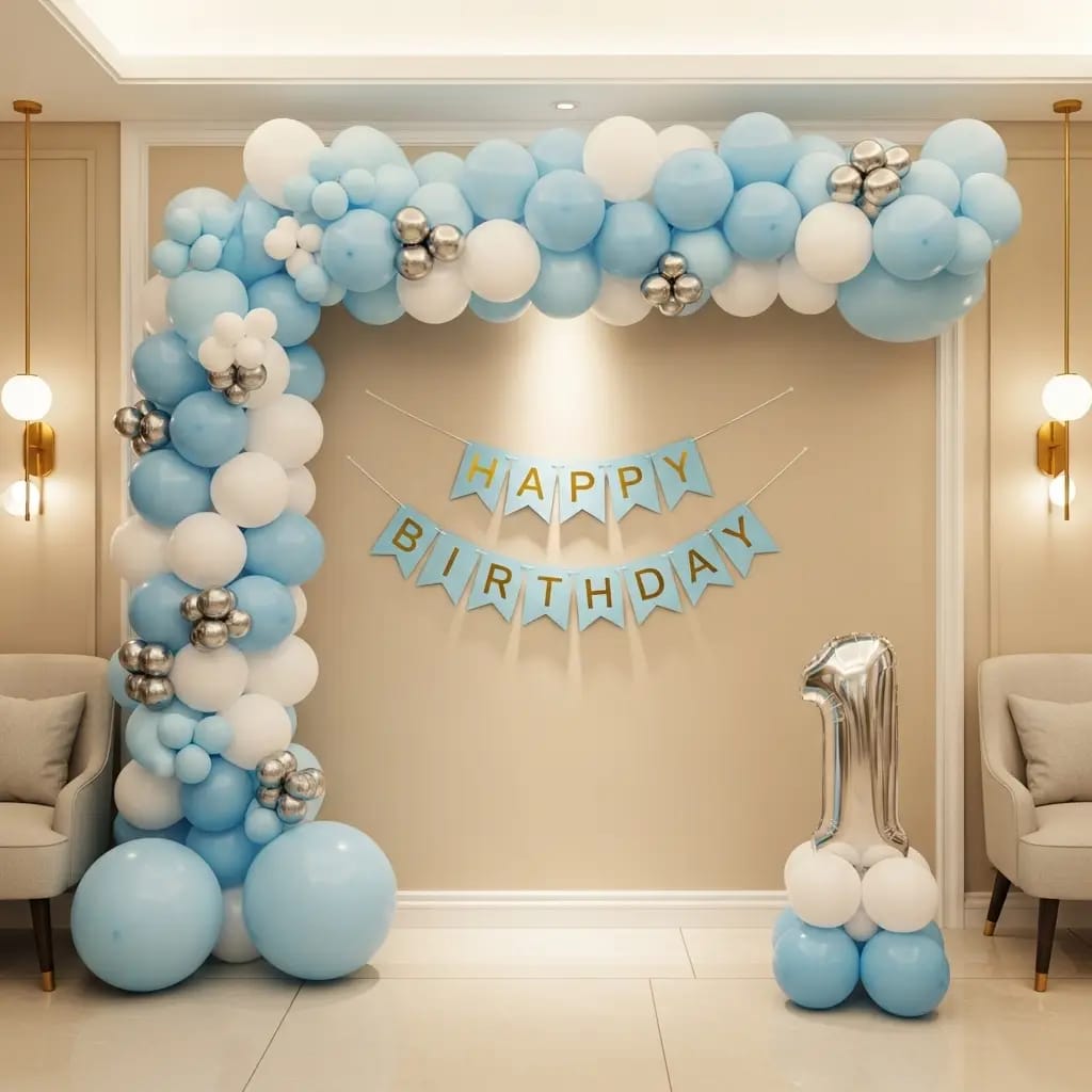 Blue Balloon Decoration 