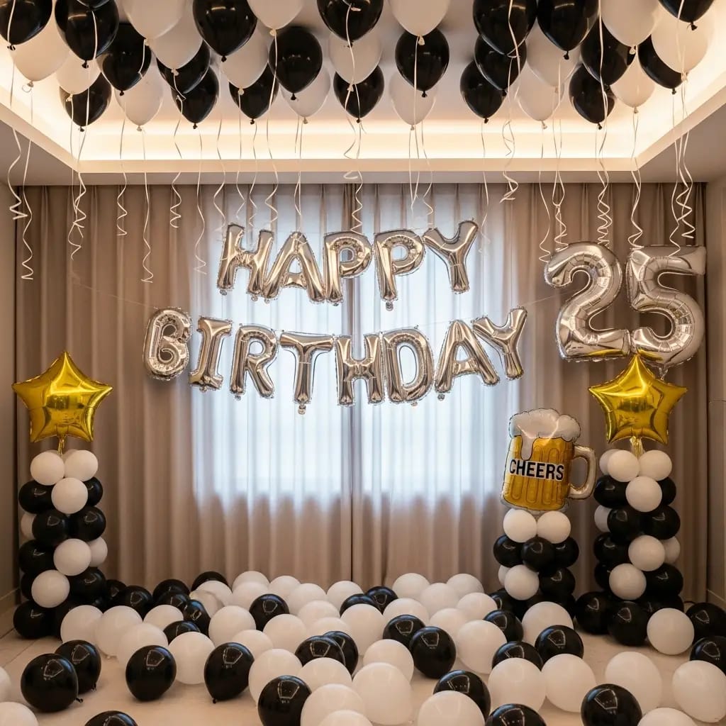 Home Birthday Balloon Decoration 