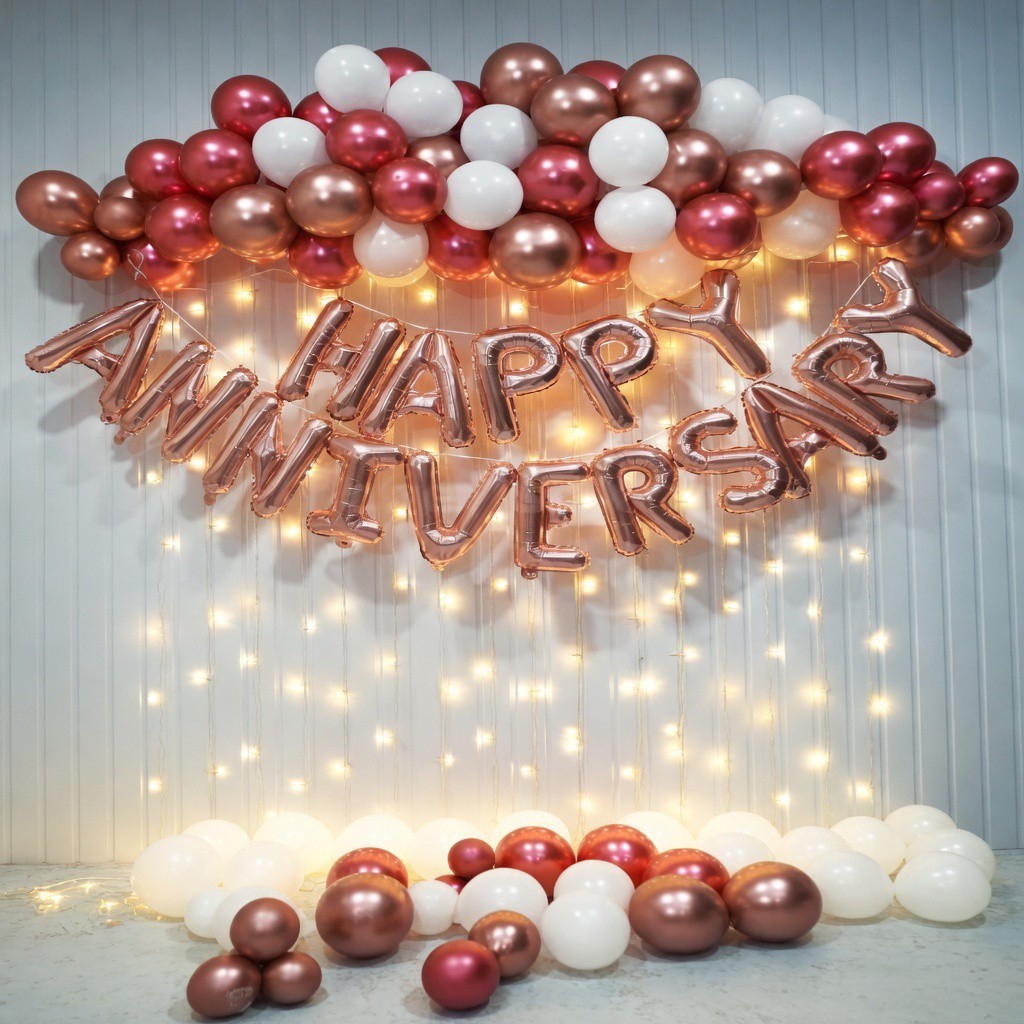 Golden Rose Affair Anniversary Decor 