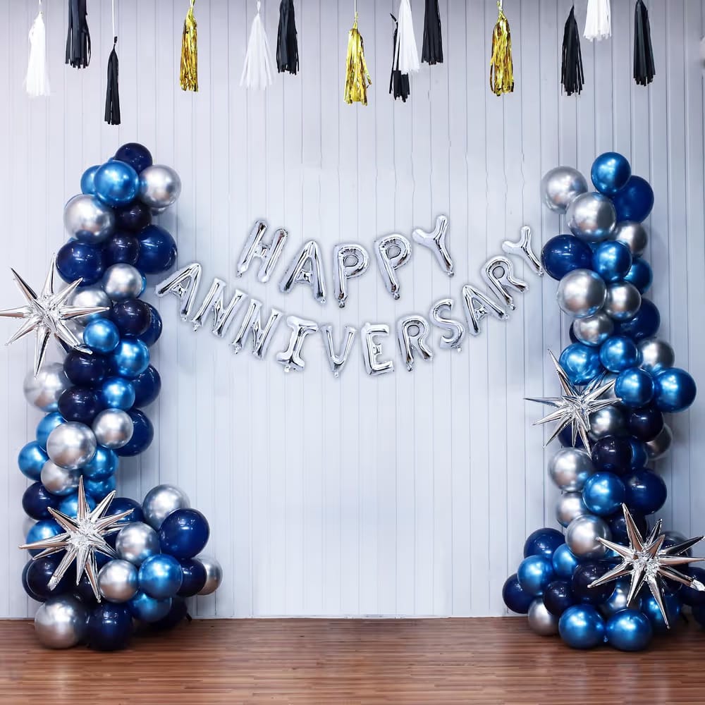 Night Blue Color Anniversary Decoration Package 