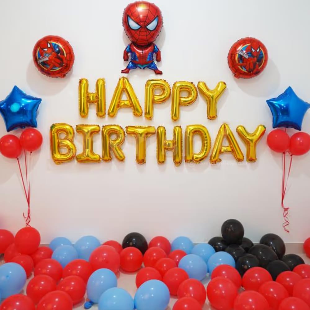 Spider Man Theme Birthday Decoration 