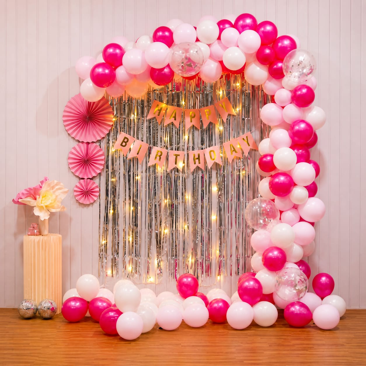 Pink And Silver Birthday Bliss