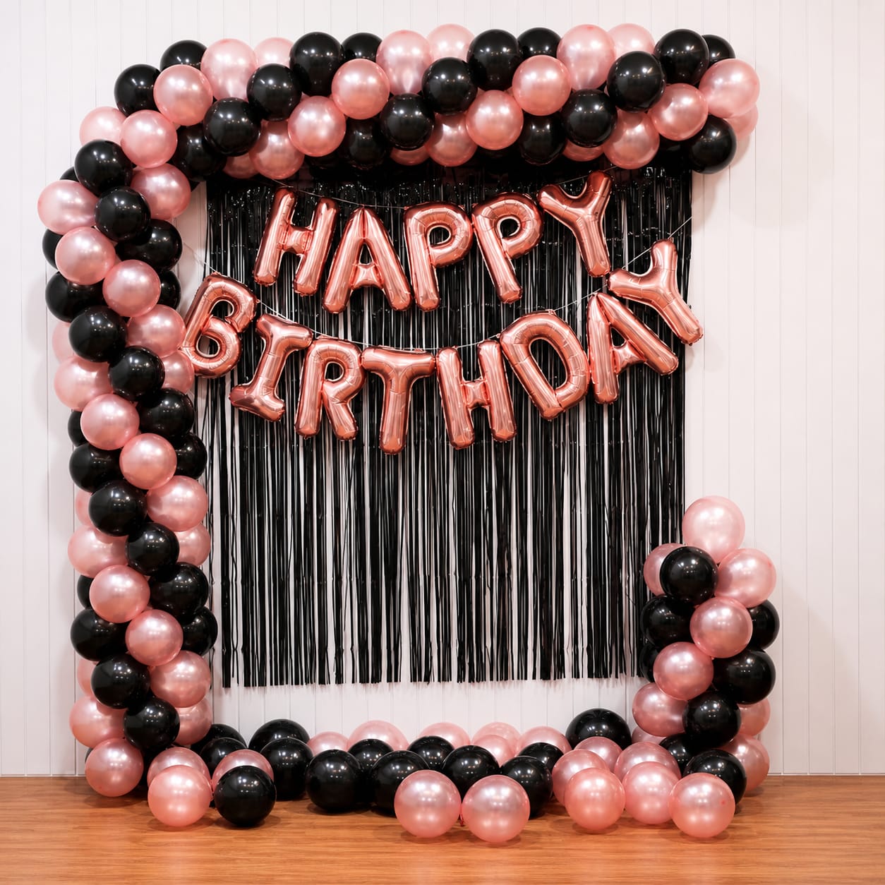 Chic Black And Rose Gold Birthday Affair