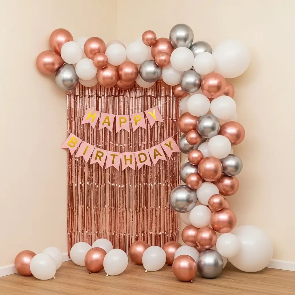 Rose Gold Birthday Decoration for Adults