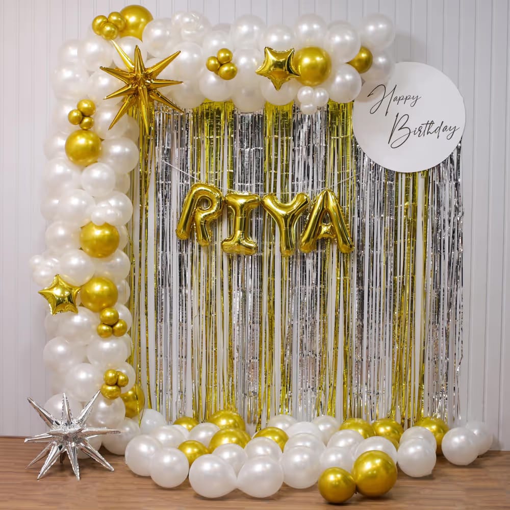 Birthday Bash Decor That Shines With Glamorous Colors And Balloon Shapes