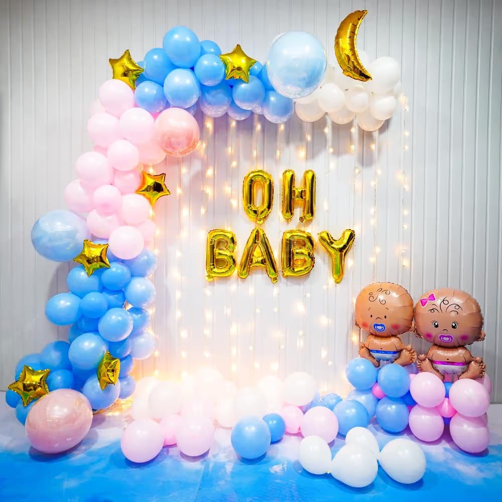 Pretty In Pink & Baby Blue Bliss Baby Shower Celebration