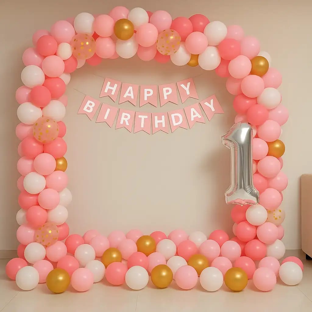 Birthday Arch Decoration with Balloons