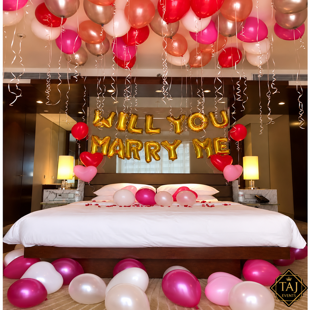 Will You Marry Me Room Setup