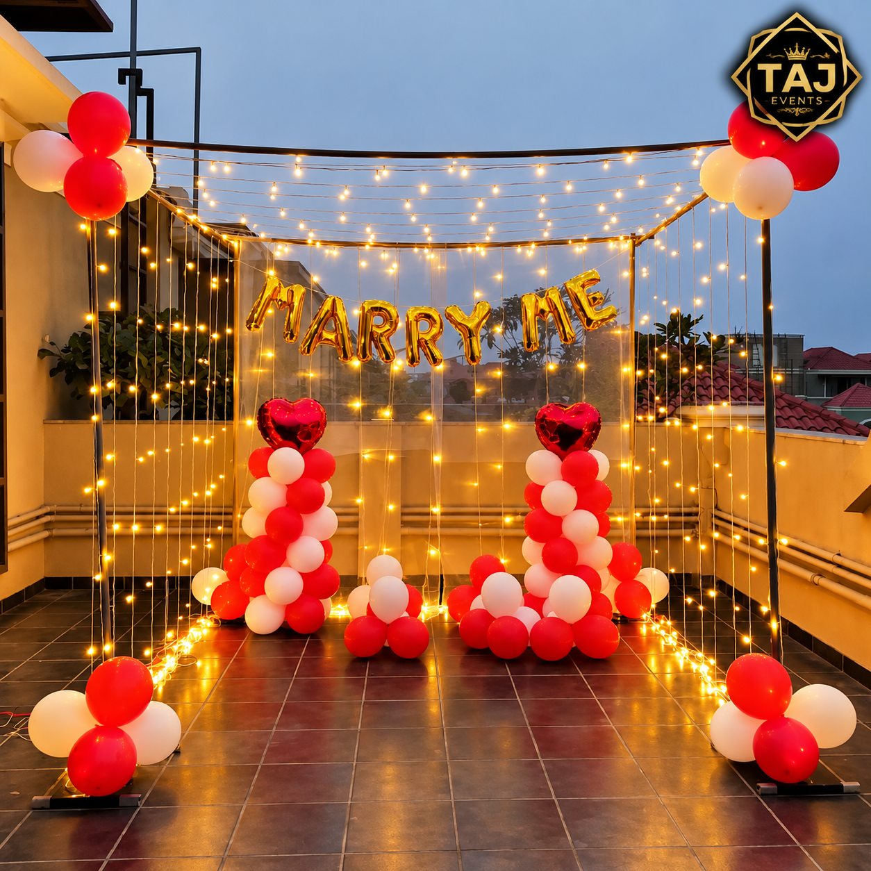 Terrace Marry Me Setup