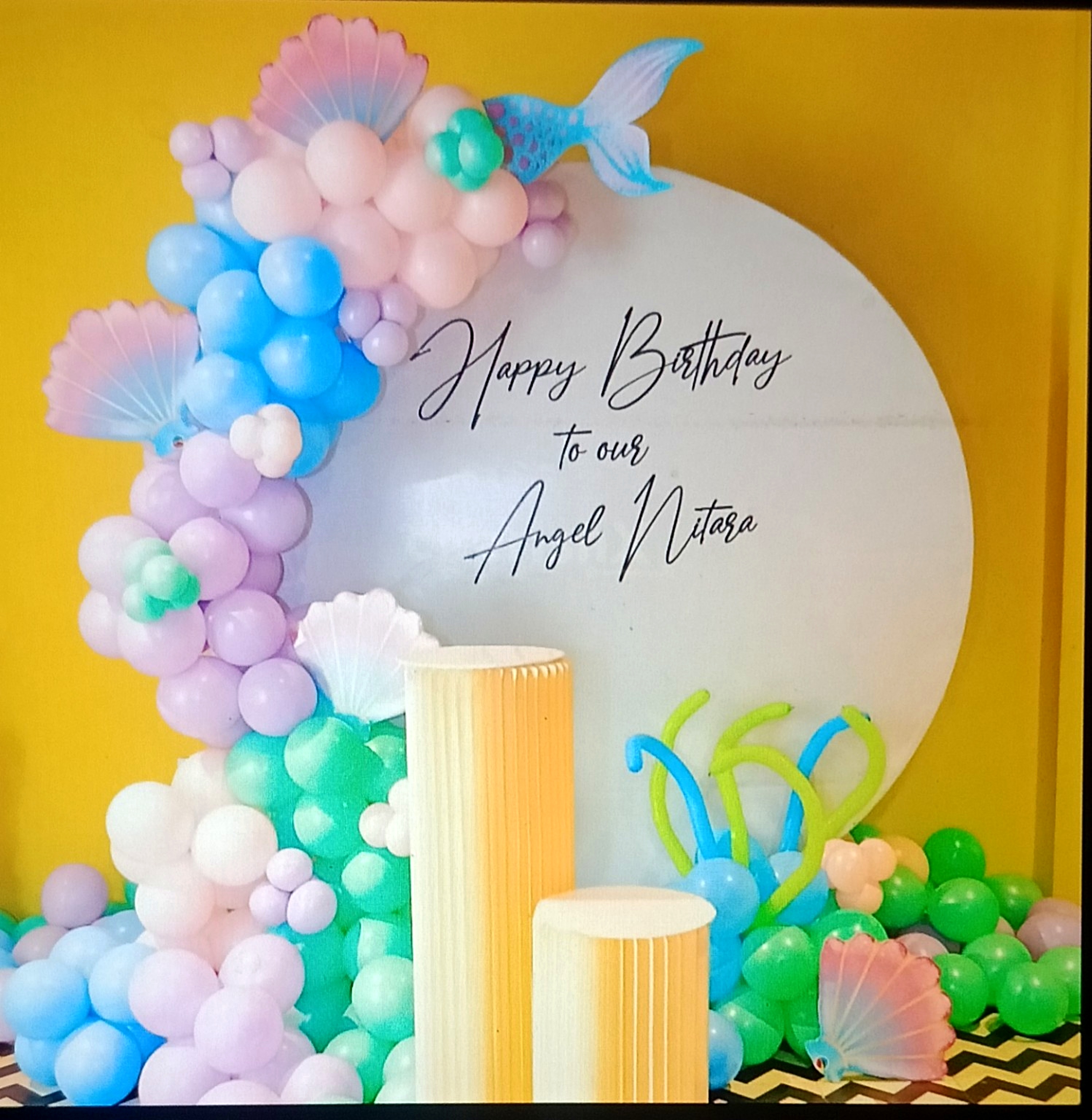 Mermaid Theme Birthday Ring Decor