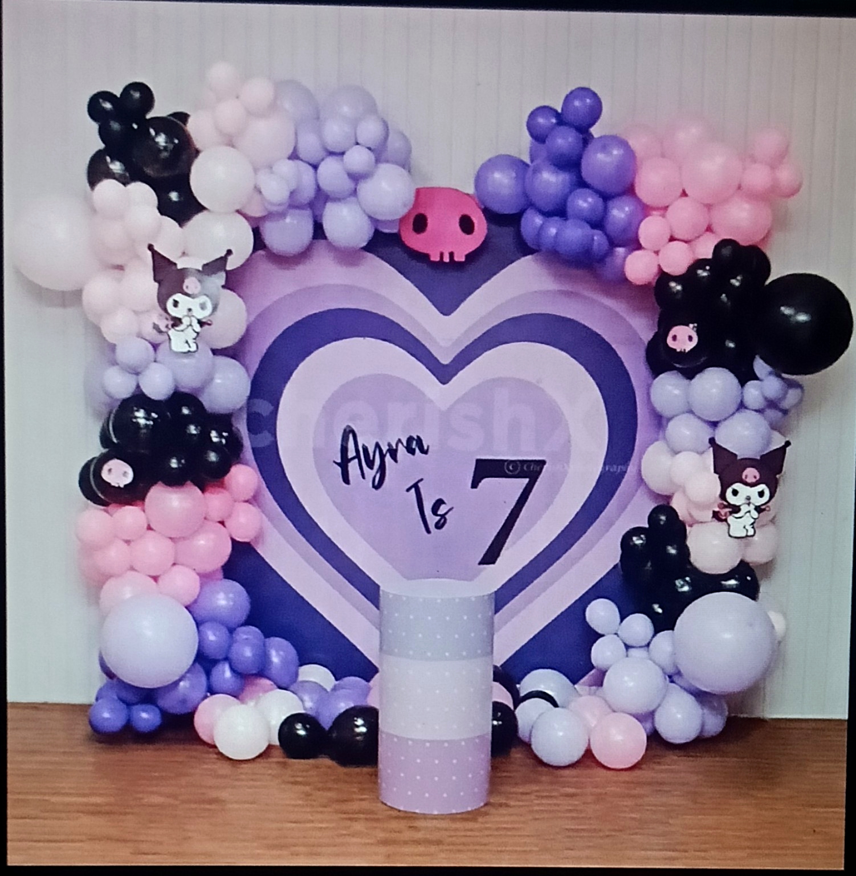 Kuromi Purple & Black Balloon Birthday Decor