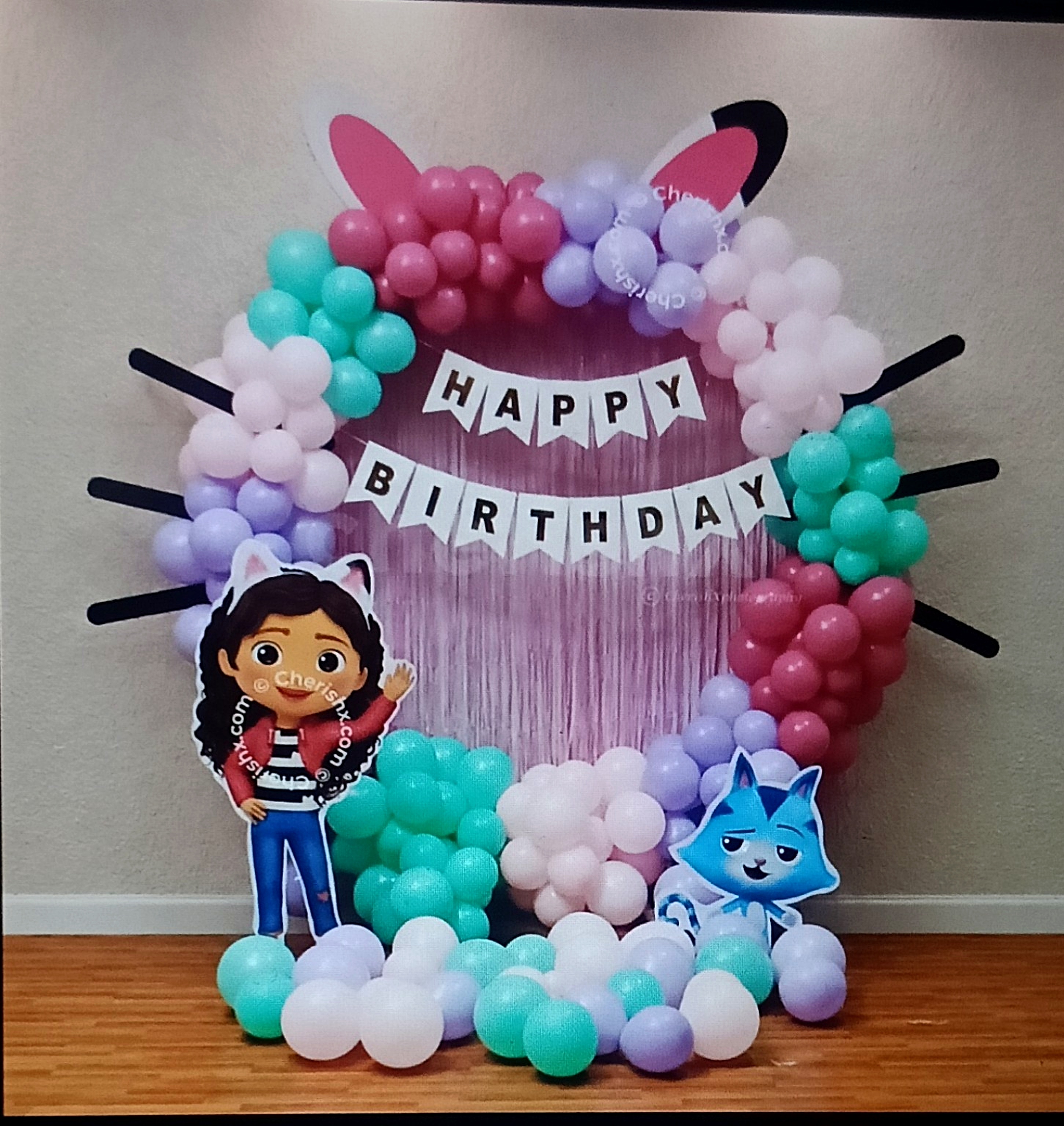 Gabby's Dollhouse Ring Birthday Decoration