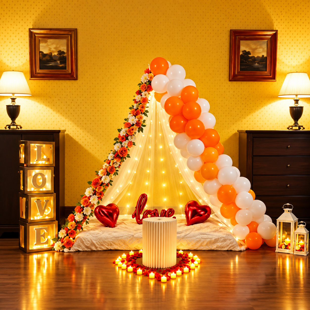 Unique Lovely Canopy and Love Box Surprise Decoration – Hyderabad