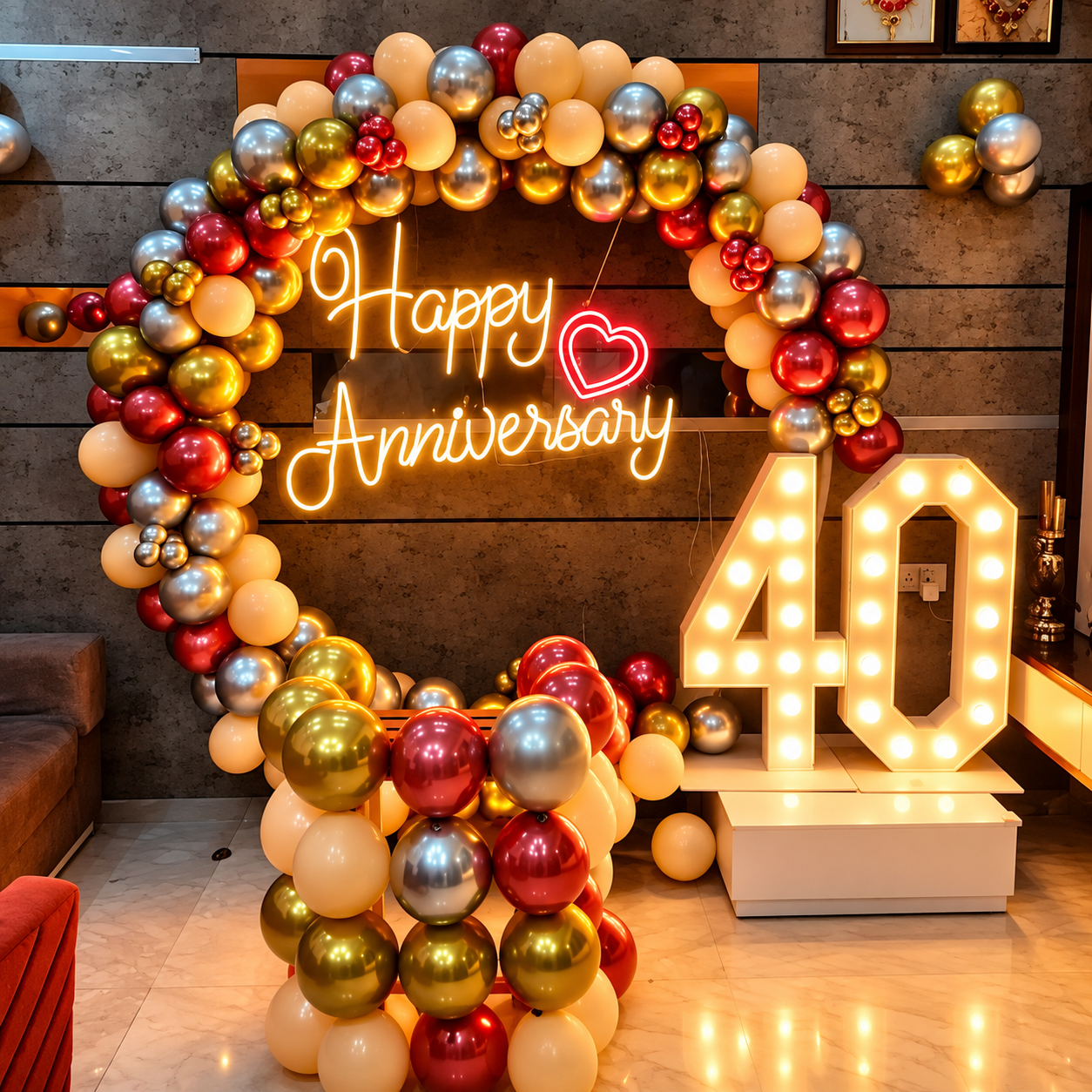Marriage Anniversary Ring Decoration