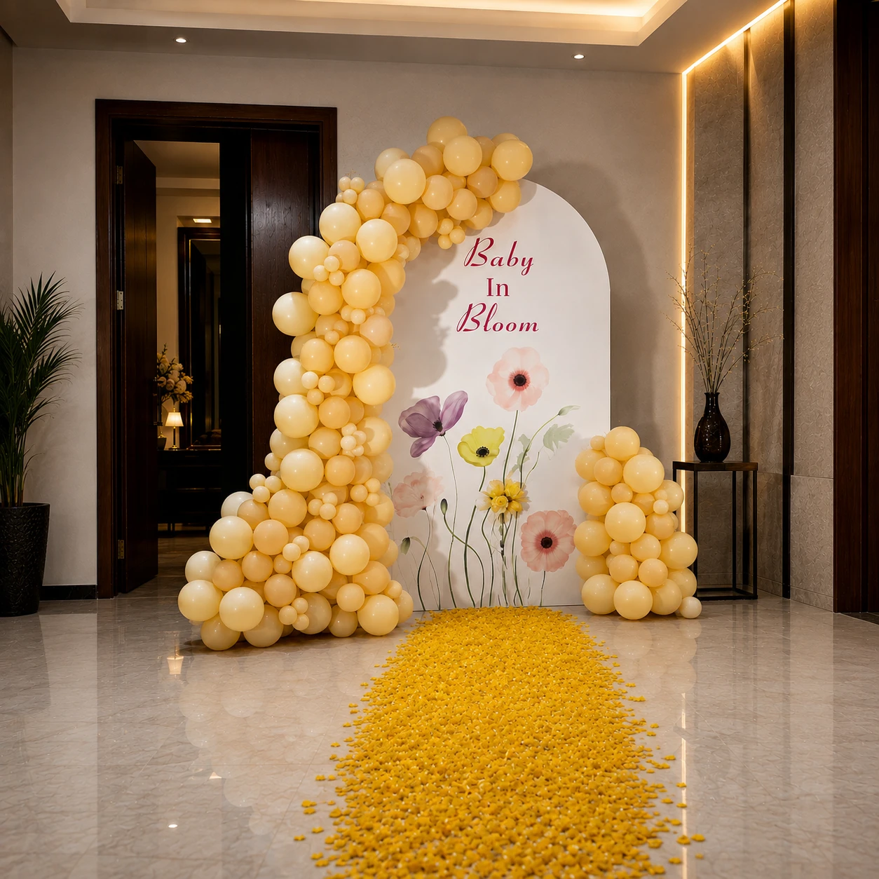 Floral Baby in Bloom Baby Shower Balloon Decoration