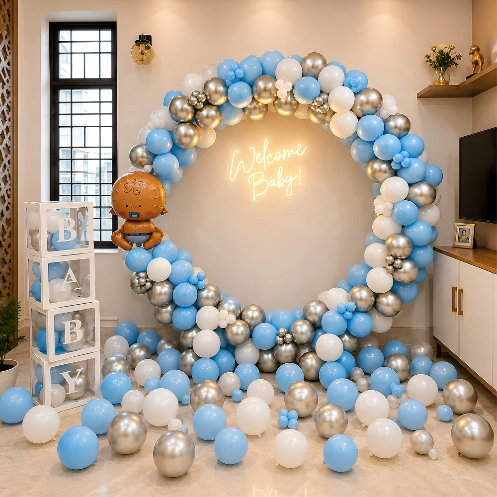 Premium Welcome Baby Boy Ring Balloon Decoration