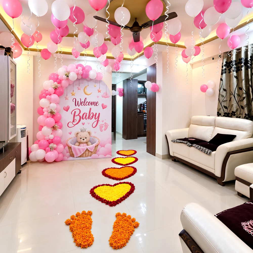 Premium Baby Girl Welcome Decoration