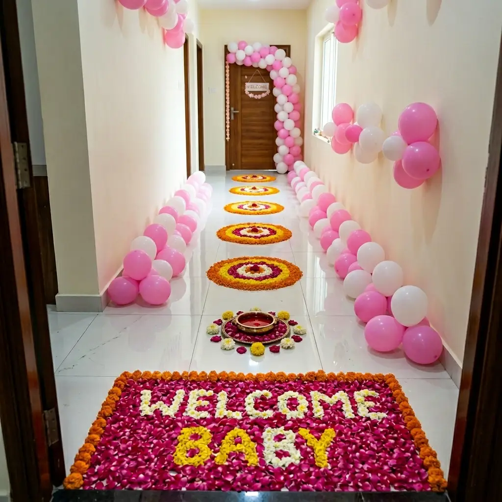 Newborn Baby Welcome Flowers Decoration
