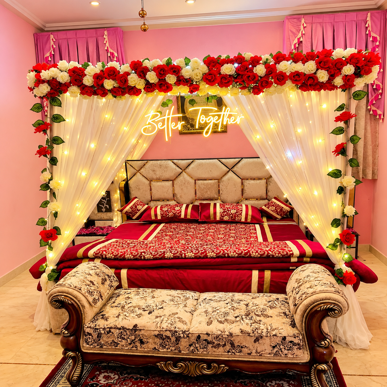 Bed Decoration for Wedding Night