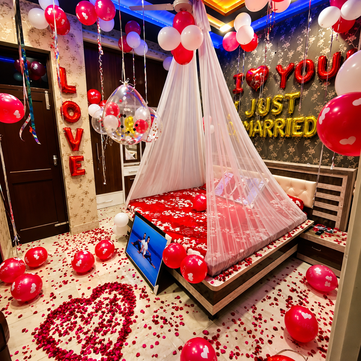 Romantic First Night Decoration