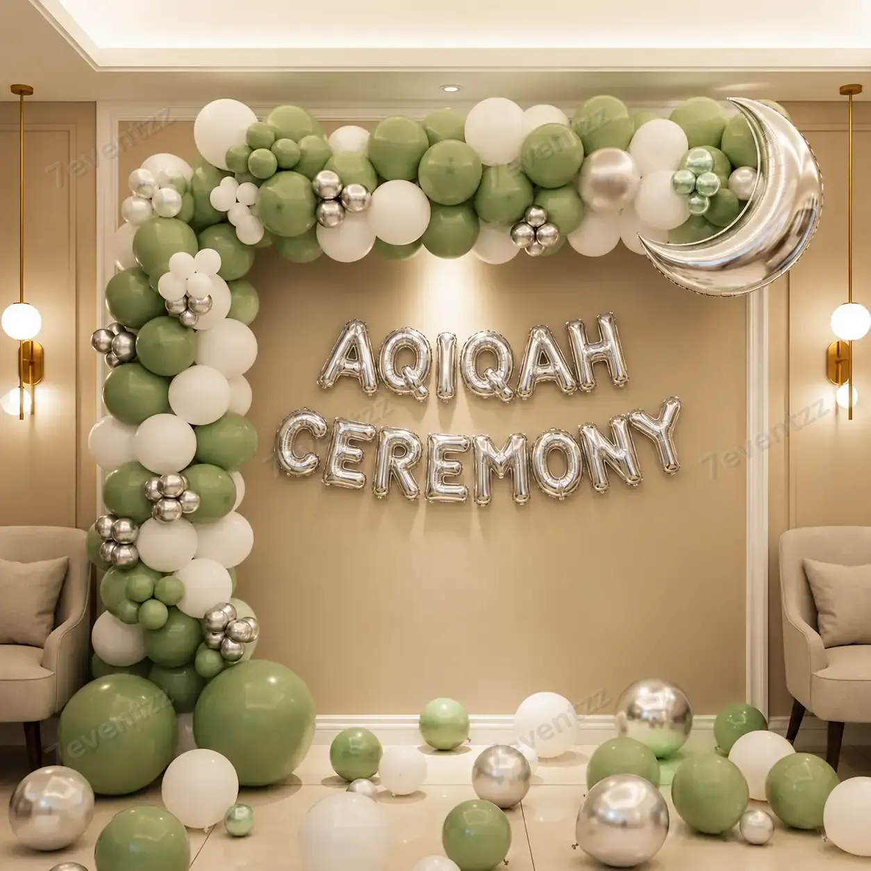 Simple Aqiqah Balloon Setup