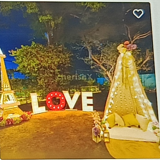 Love Proposal Setup with Eiffel Tower and Romantic Decor