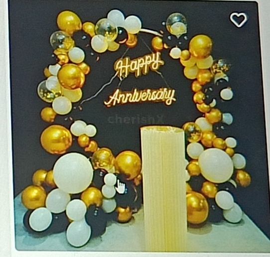 Silver Sequin Anniversary Decoration