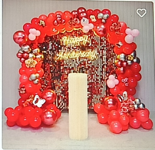 Stylish Black Sequin Anniversary Decor