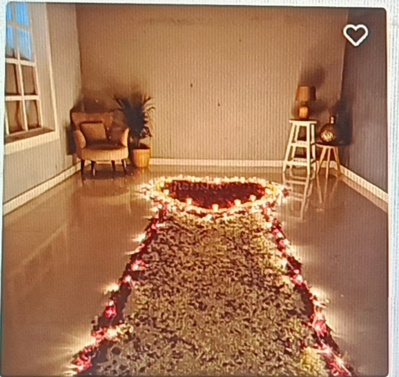 Candles & Flower Petals Decor-Proposal setup