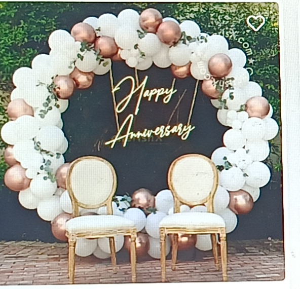 Classic White Anniversary Decor