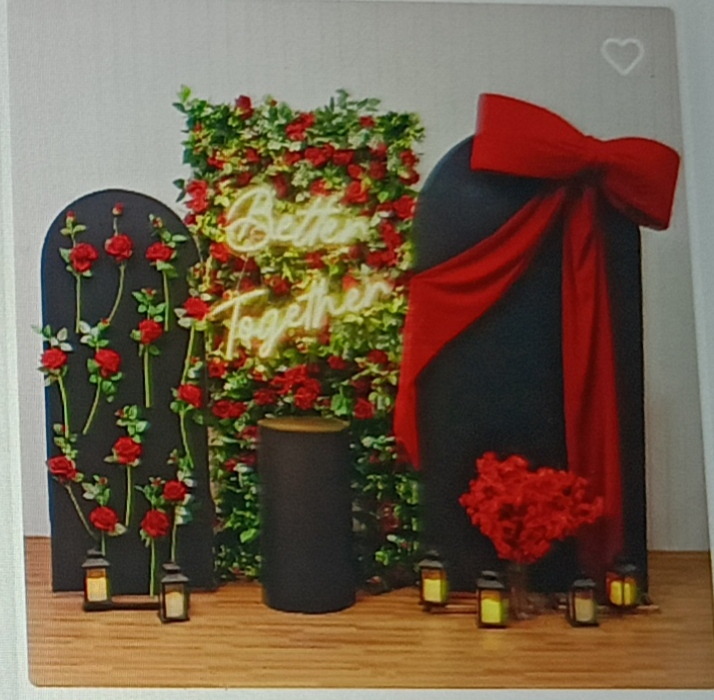Floral Light Backdrop for Roka Ceremony