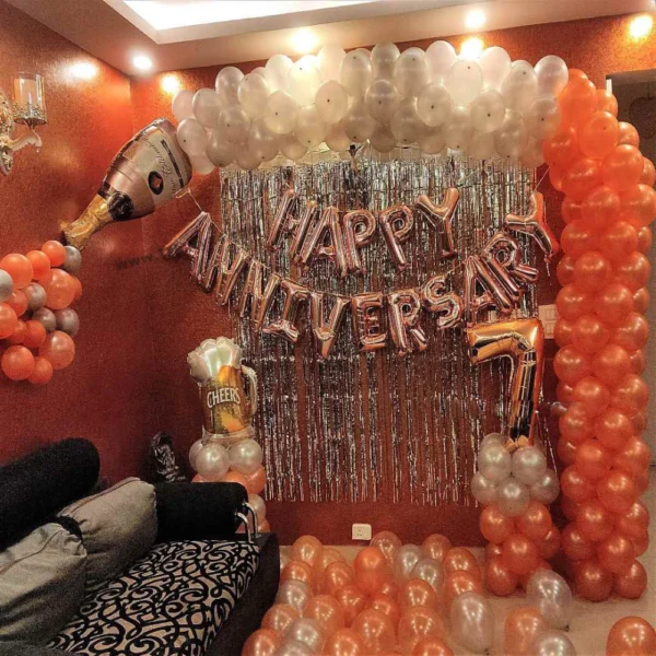 Happy Anniversary Rose Gold Surprise Decor - Image 4