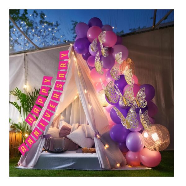 Butterflies and Flowers Anniversary Decoration - Image 5