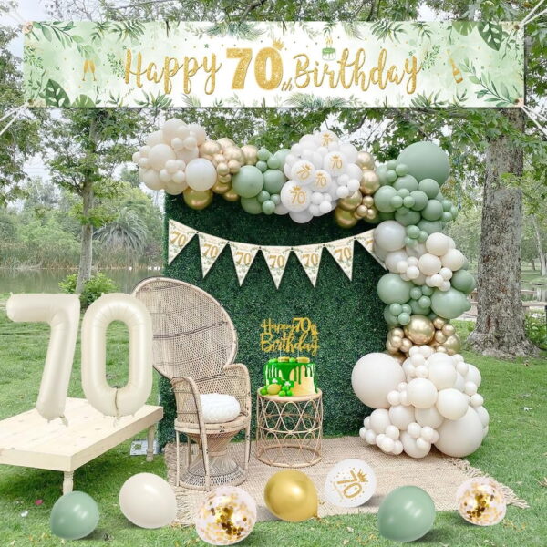 Green Garden Birthday Celebration Decor - Image 5