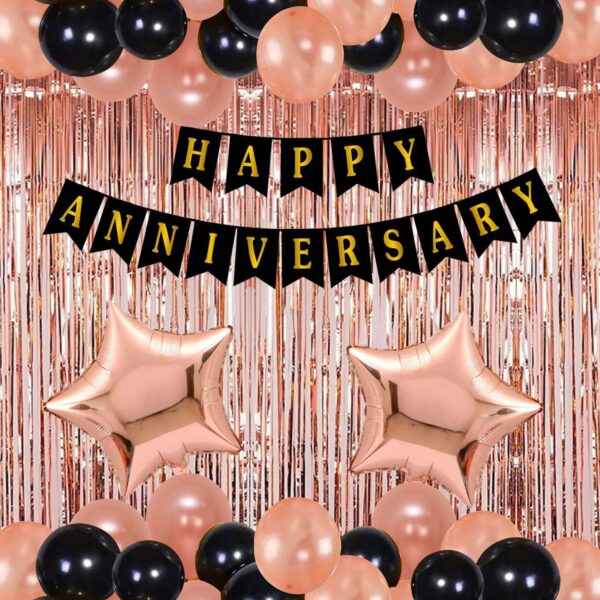 Rose Gold And Black Anniversary Surprise - Image 3