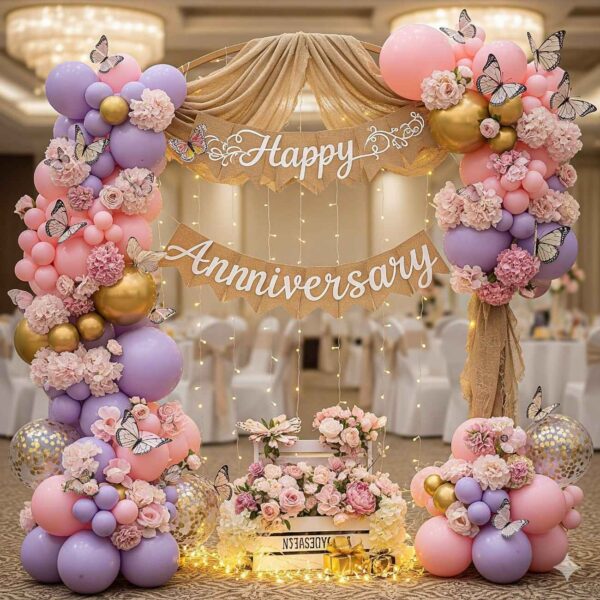 Butterflies and Flowers Anniversary Decoration - Image 8