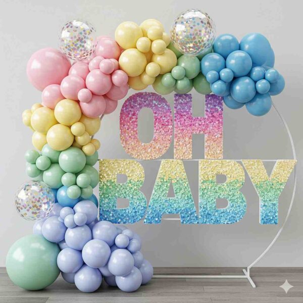 Oh Baby Pastel Themed Sequin Decor - Image 3
