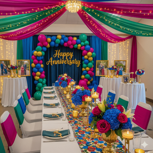 Colorful Themed Anniversary Decor - Image 12