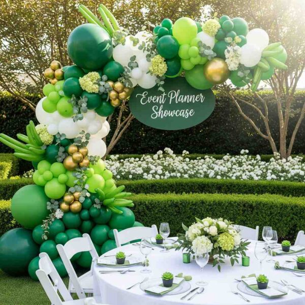 Green Garden Birthday Celebration Decor - Image 3