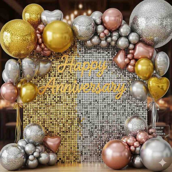 Happy Anniversary Themed Sequin Decor - Image 4